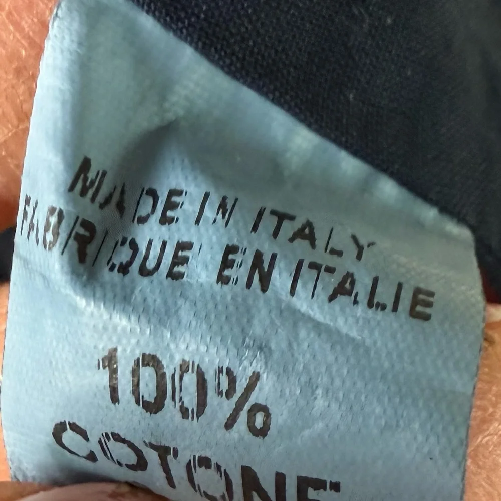 A Shirt Thing Navy Blue Wrap Midi Dress Cotton Casual Boho Minimalist Women M/L - Picture 10 of 15